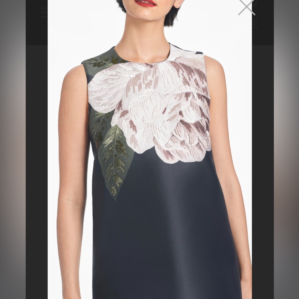 Sachin and Babi Uma Mini Dress, Blooming Rose, Black Cocktail Dress - Picture 3 of 7